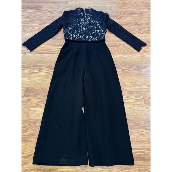 Alexis Classic Jumpsuit XS Black Guipure Lace Ophelia Cropped - Picture 14 of 14